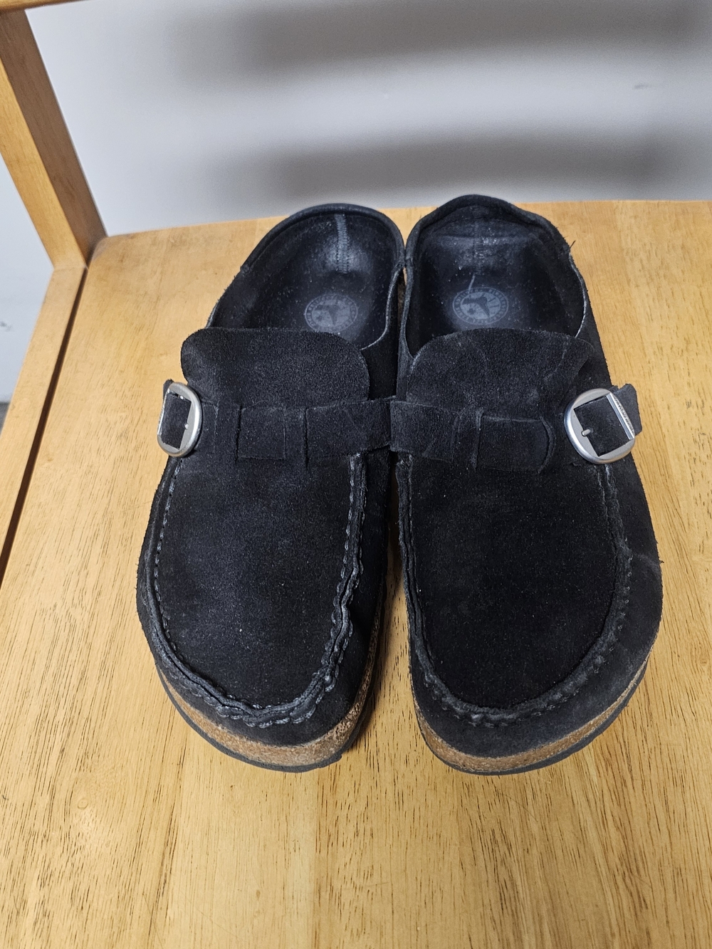 Birkenstock Buckley Suede Leather SlipOn Clogs Neutral Minimalist Trendy Size 9 - Picture 3 of 8